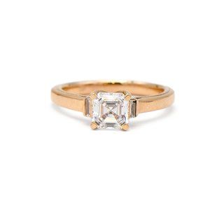 Maevona Rose Gold Asscher Cut Engagement Ring